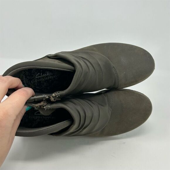 Clarks Cloudsteppers Sillian 2.0 HI Women's Ankle Boots Size 9 Olive Green - Picture 10 of 12